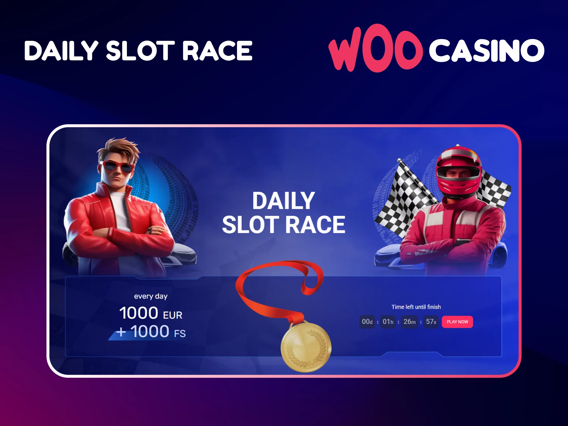 Get special points for placing bets on the Woo Casino website.