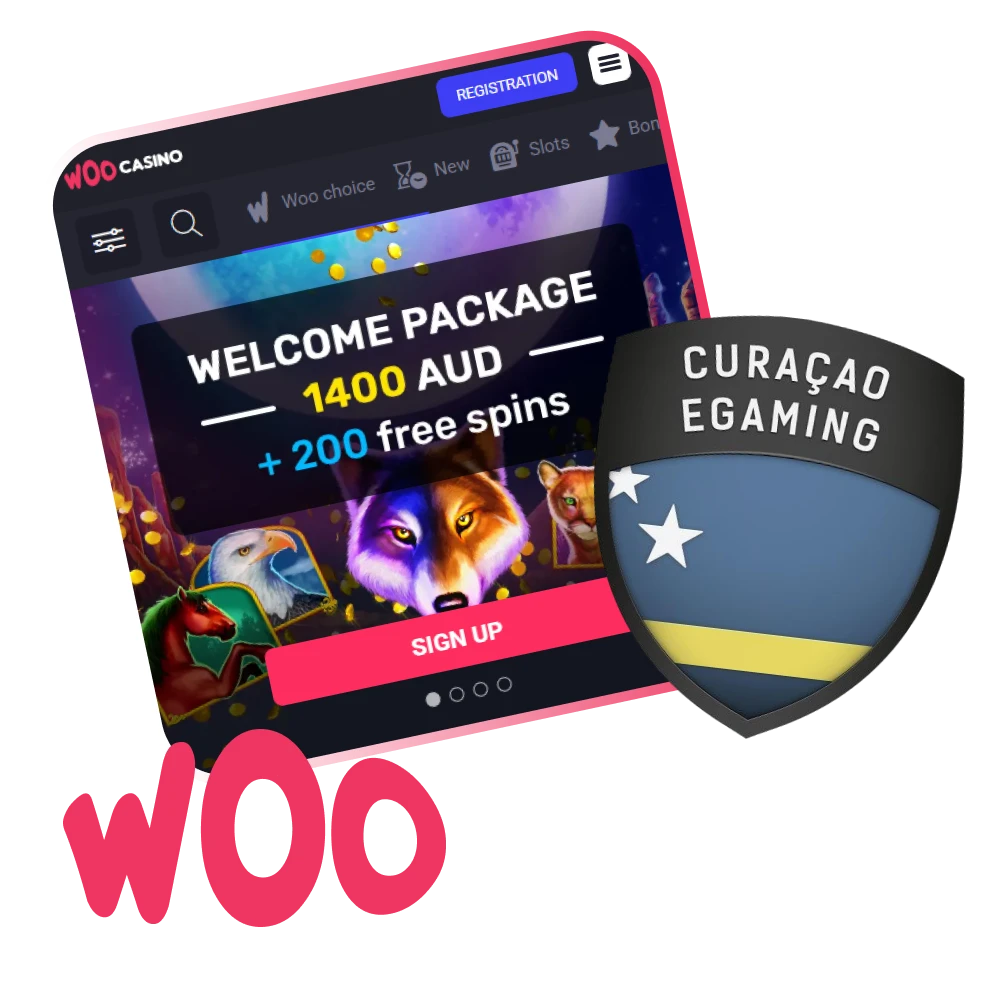 Woo Casino operates under the jurisdiction of Curaçao and complies with all requirements.
