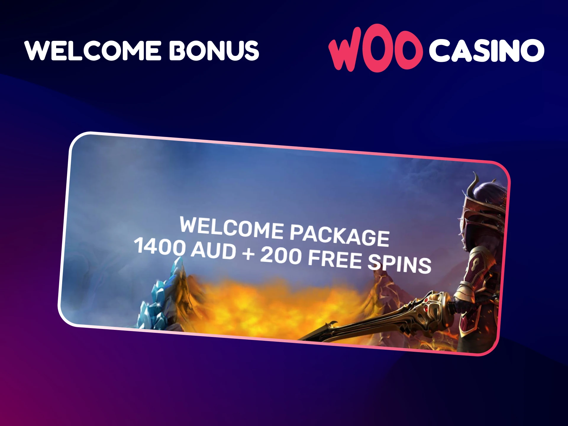 Register at Woo Casino, make a deposit and get your welcome bonus.