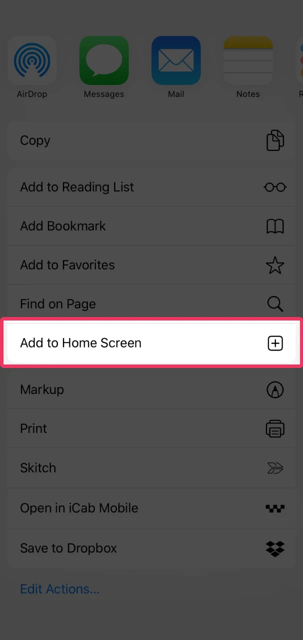 Select the plus icon to start installing the Woo Casino app on your iOS device.