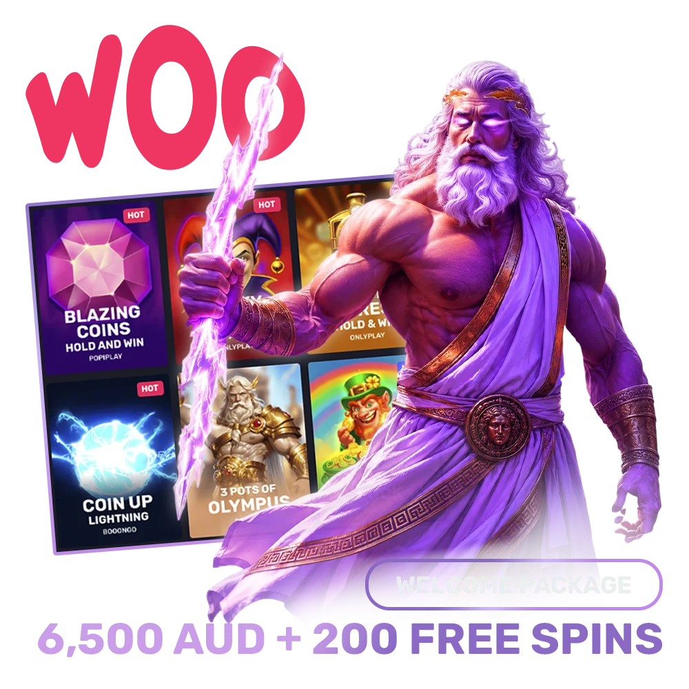 Start playing games and getting bonuses on the Woo Casino platform.